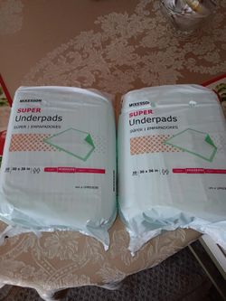 2 PKG -MCKESSON SUPER UNDERPADS 10PCS -30"×36".I HAVE 2PKG ×10PCS.$4 EACH TOTAL=$8