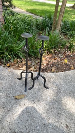 Too Bright Iron Candleholders