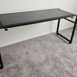 Overbed Table with Wheels Overbed Desk Over Bed Desk King Queen Bed Table Overbed Laptop Table Over Bed Table with Wheels(Black)

