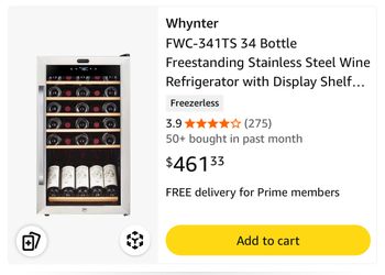 Whynter: 30- Bottle Freestanding Stainless Steel Wine Refrigerator