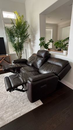 Leather Recliner sofa with Power Headrest  and USB Port