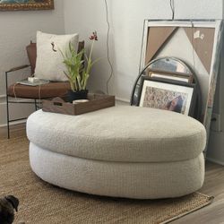 Rolling Ottoman On Wheels Large