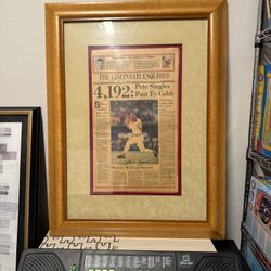 Pete Rose, Baseball Memorabilia, Signed Newspaper