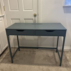 IKEA Alex Desk | Gray-Turquoise, 39 3/8 x 18 7/8