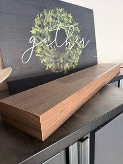 3” thick walnut shelf