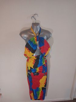 Multi Color Skirt Set