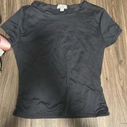 Grey Basic Short Sleeve Fitted Tee