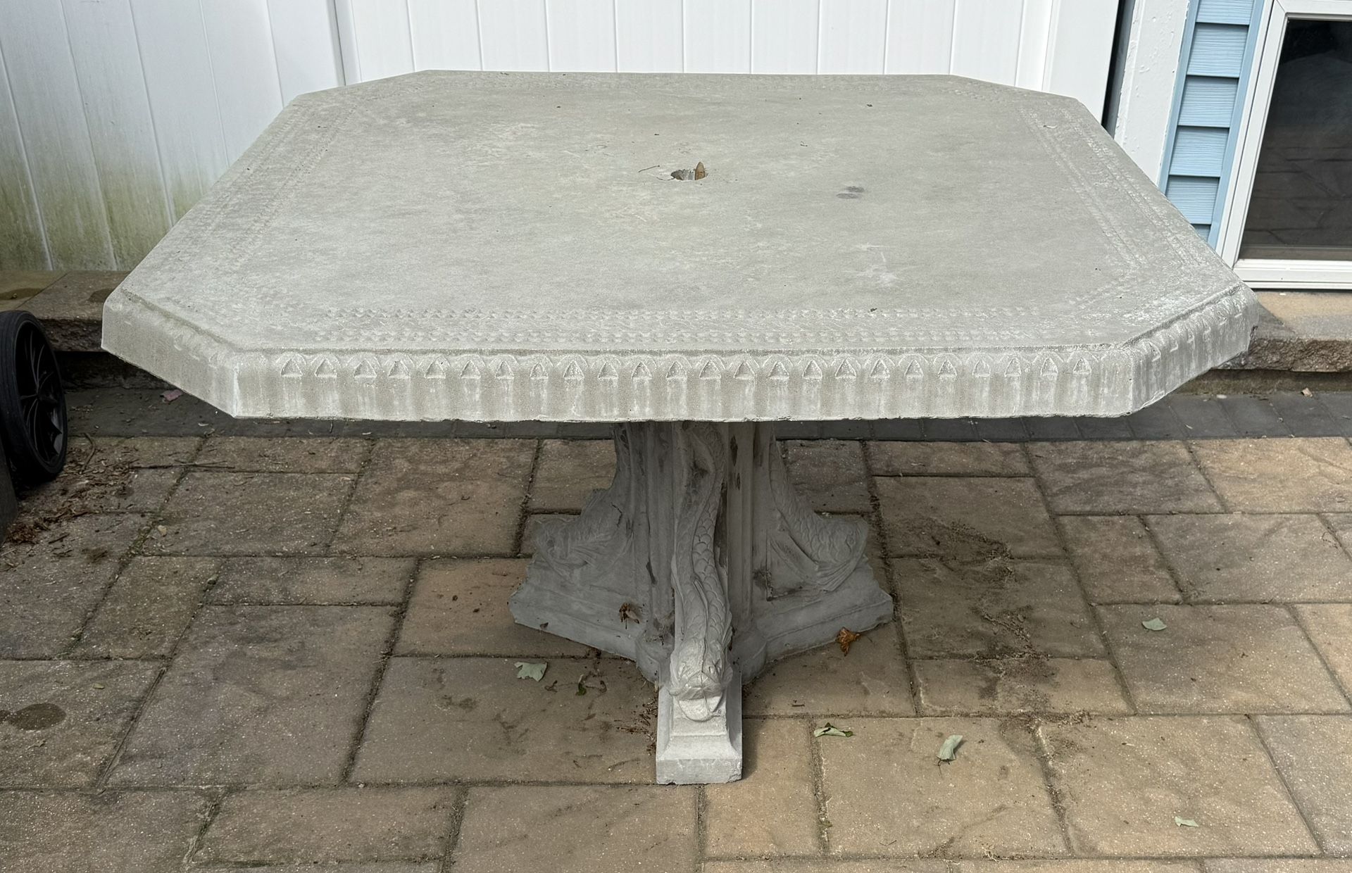 Solid Concrete Patio Table. 48 X 48 X 30”H