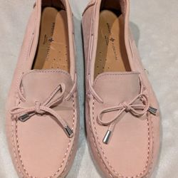 NEW Mercanti Florentini Loafers Leather Suede Blush Pink Size 8.5 B