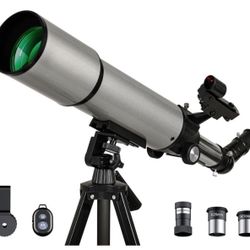 Telescope, GALAEYES 80mm Aperture 500mm FL AZ, w/Stargazing app, Telescope for Adults high Powered, Telescope for Adults, Telescope for Kids 8-12, Kid
