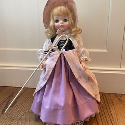 Madame Alexander Vintage  Bo Peep 15" Doll With Cane And Stand. Condition is pre and perhaps shows light signs of wear from age and is overall in very