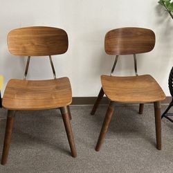Solid Walnut Wood Chairs