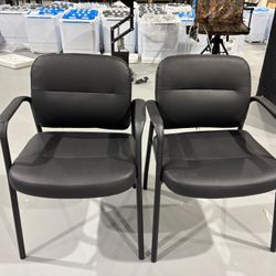 M-New Office Guest Chair Reception Chair for Office Reception Lobby PU Leather Waiting Room Chair with Armrests Executive Office Chair Upholstered Set