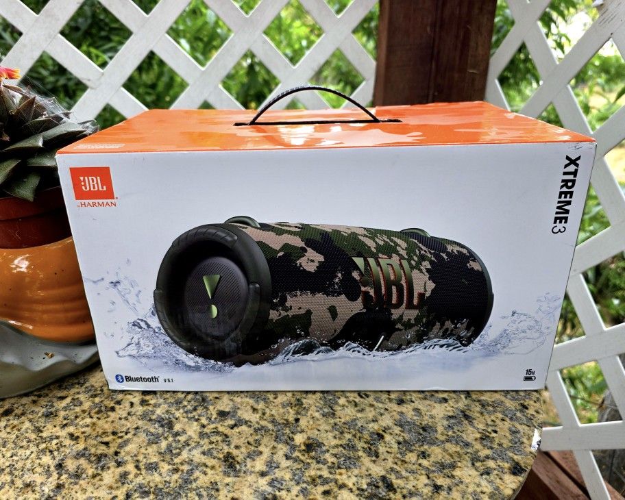 🔥XTREME 3 JBL.
🔥 $215 NUEVA Y ORIGINAL, WATERPROOF, 15 HRS BATTERY
🚫OFERTAS BAJAS SERÁN IGNORADAS