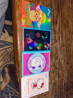 Squishmallow 4 cards with a Hello Kitty Card