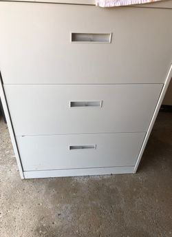 Steel case file cabinet