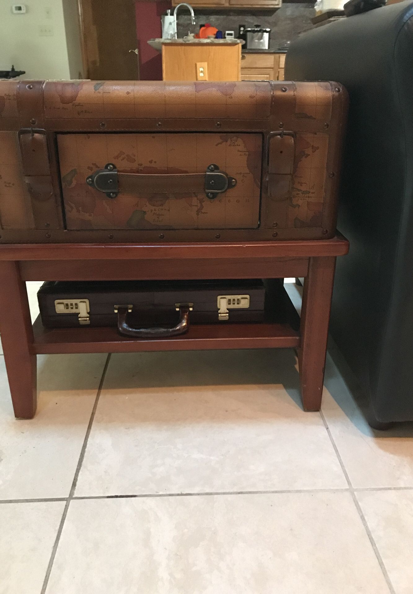 Travel the world end table