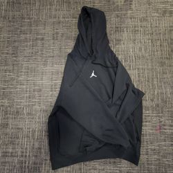 Jordan Hoodie Black Jumpman Logo Sweatshirt Mens XL
