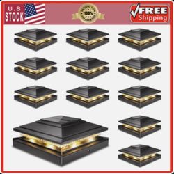 Jofios 12Pack Solar Post Cap Lights Waterproof for 4x4 5x5 6x6 Fence Deck Posts