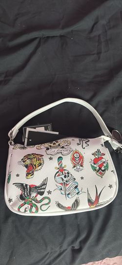 Ed Hardy tattoo print shoulder bag