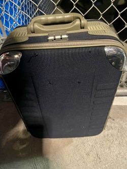 Navy blue carryon suitcase