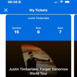 4 Tickets To Justin Timberlake 5/2/2024