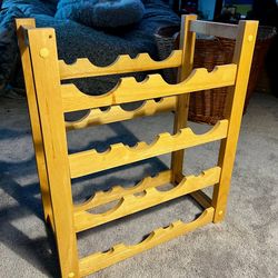 Wooden rack for 16 bottles of wine $45
