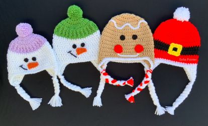 Handmade Christmas Hats, Beanies 