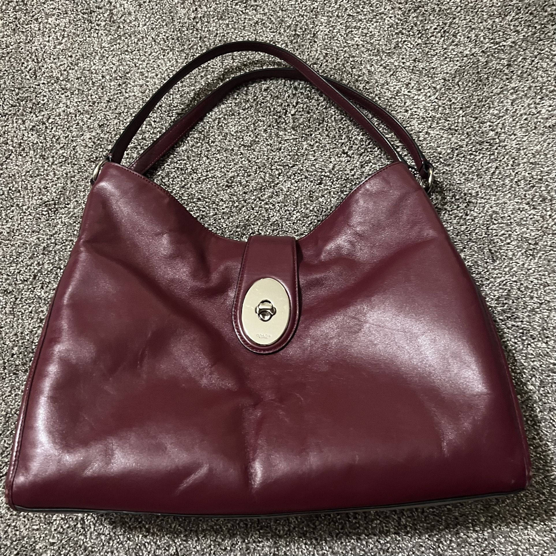 COACH Carlyle Smooth Leather Shoulder Bag