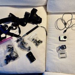 GoPro Hero3 + Accessories Bundle (Waterproof Case, Chest Mount, Extras)