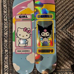 Girl Skateboard  X Hello Kitty Rare Set 