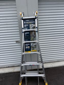 5 in 1 Multi Position Pro 26 Ft. Reach Aluminum Adjustable Multi Position Ladder