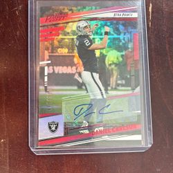 Daniel Carlson Autograph Football Card
