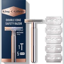 King C. Gillette Safety Razor with 5 Double Edge Blades