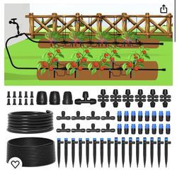 MIXC 230FT Drip Irrigation System,Quick Connector Garden Watering System Automatic Sprinkler System Kit for Lawn Raised Bed Greenhouse Plant Watering 