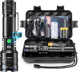 Rechargeable Flashlights 1000000 High Lumens Single One Mode Super Bright, High Powered LED Flashlight USB C, High Beam 3280 ft Long Lasting Powerful 