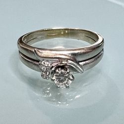 💎 Beautiful 14KT White Gold Ladies .28CT. VS-2 (I) Color Diamond Engagement Ring