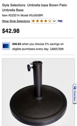 Patio Umbrella Stand New Still In Box