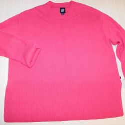 Women's Pink Sweater size L - Gap Brand, Heavy Crew Neck