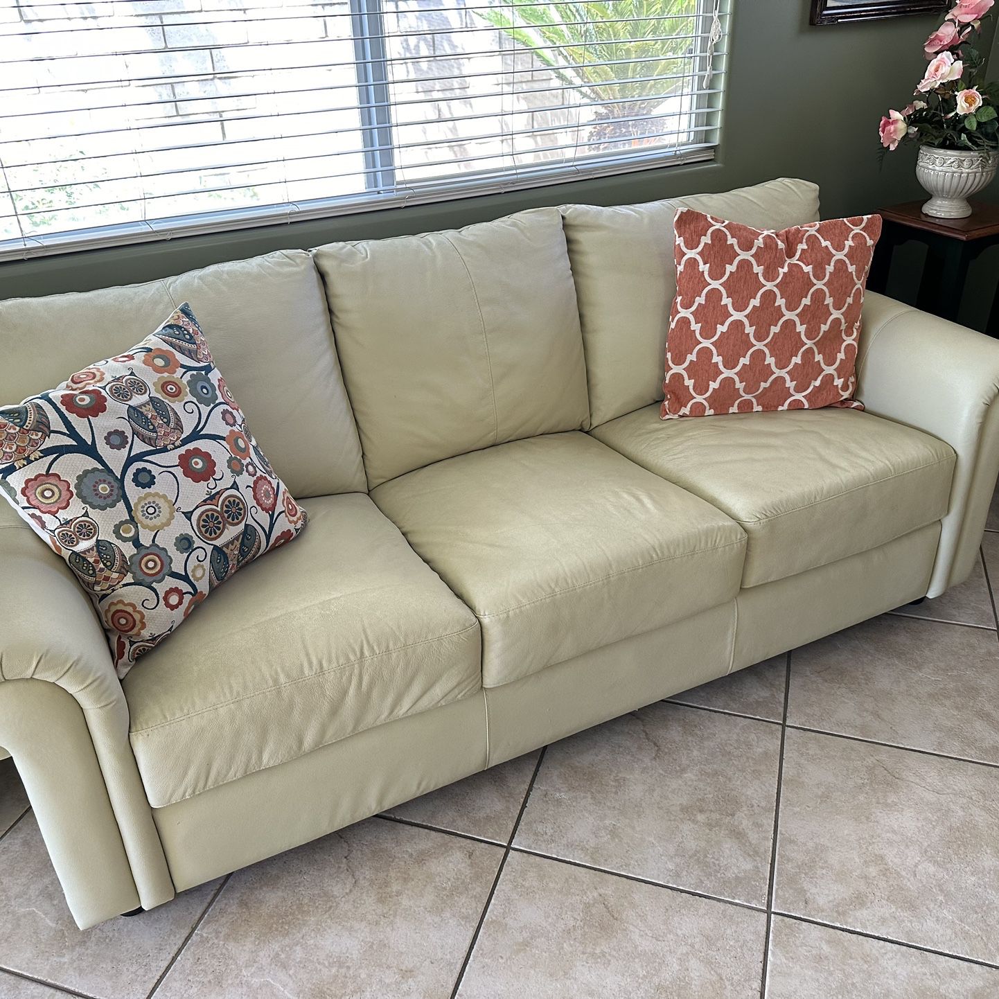 Leather Sofa (cream color)