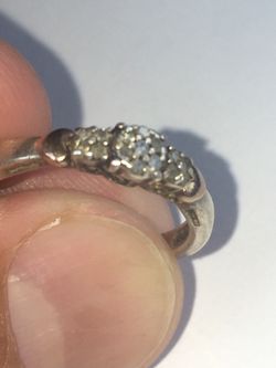 10k and Silver Ring with Real Diamonds