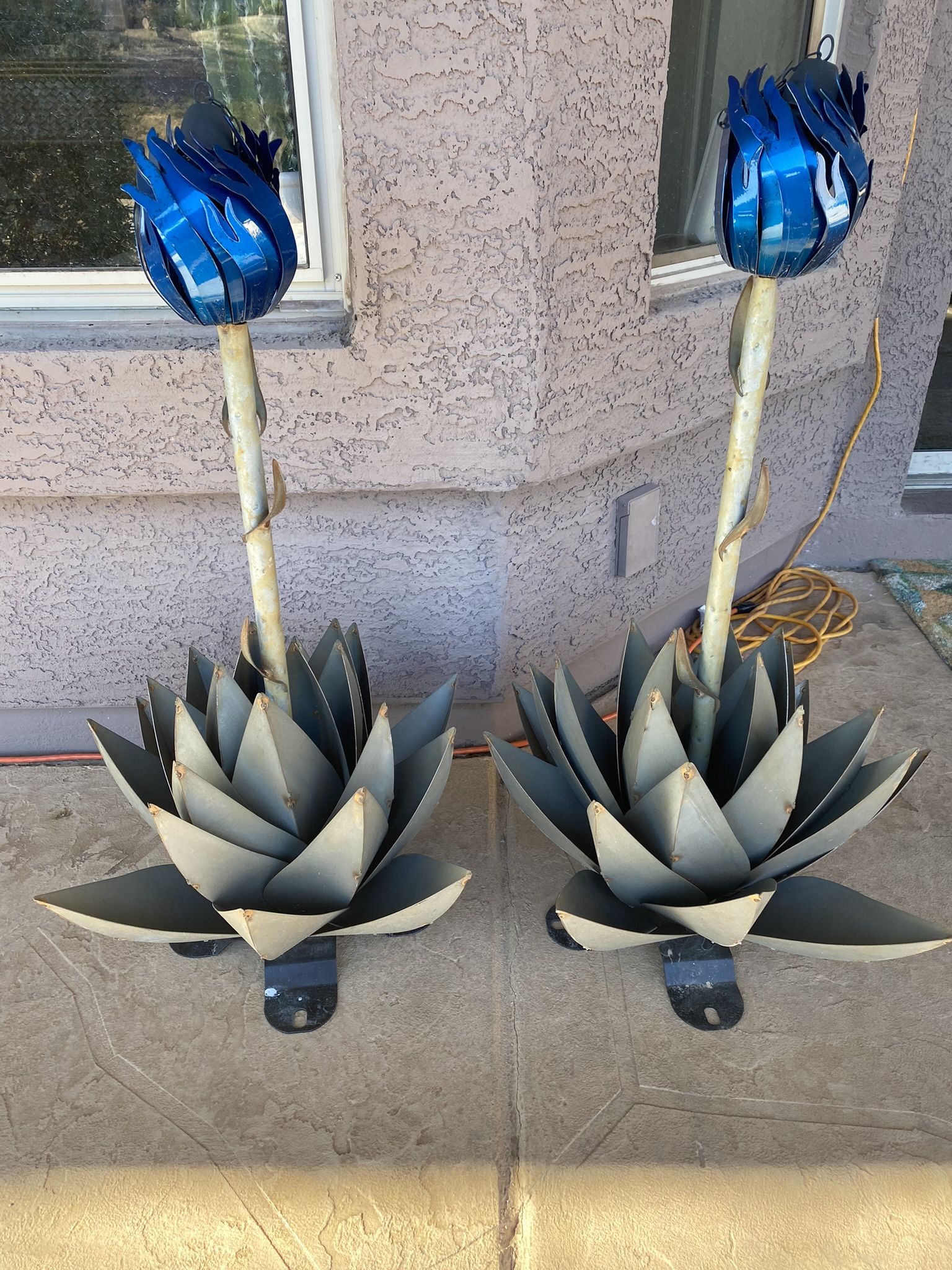 Desert Steel Limited Edition Blue Agave Patio Garden Torches