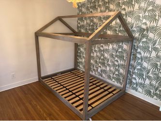Real wood twin bed frame