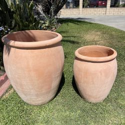 Tuscan Terracotta Pots-Terracotta Planters $190 set of 2.