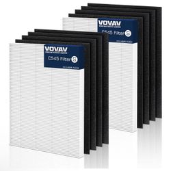 C545 True HEPA Replacement Filter S Compatible with Winix C545, B151, P150, 9300 Air Purifier, Winix S Filter 1-00 2-00, 2 Pack H13 Tr