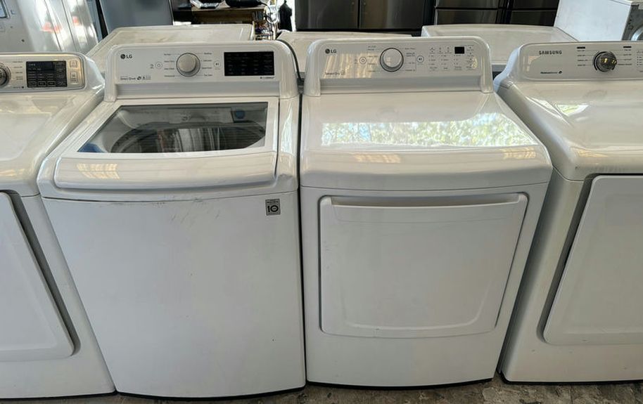 LG Basic Washer Dryer Set - Top Load, Sensor Dry