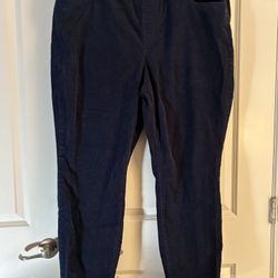 Lands' End Women's Navy Corduroy Pants Size 24w