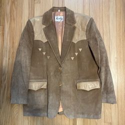 Vintage Scully Suede Leather Western Cowboy Jacket Size 48