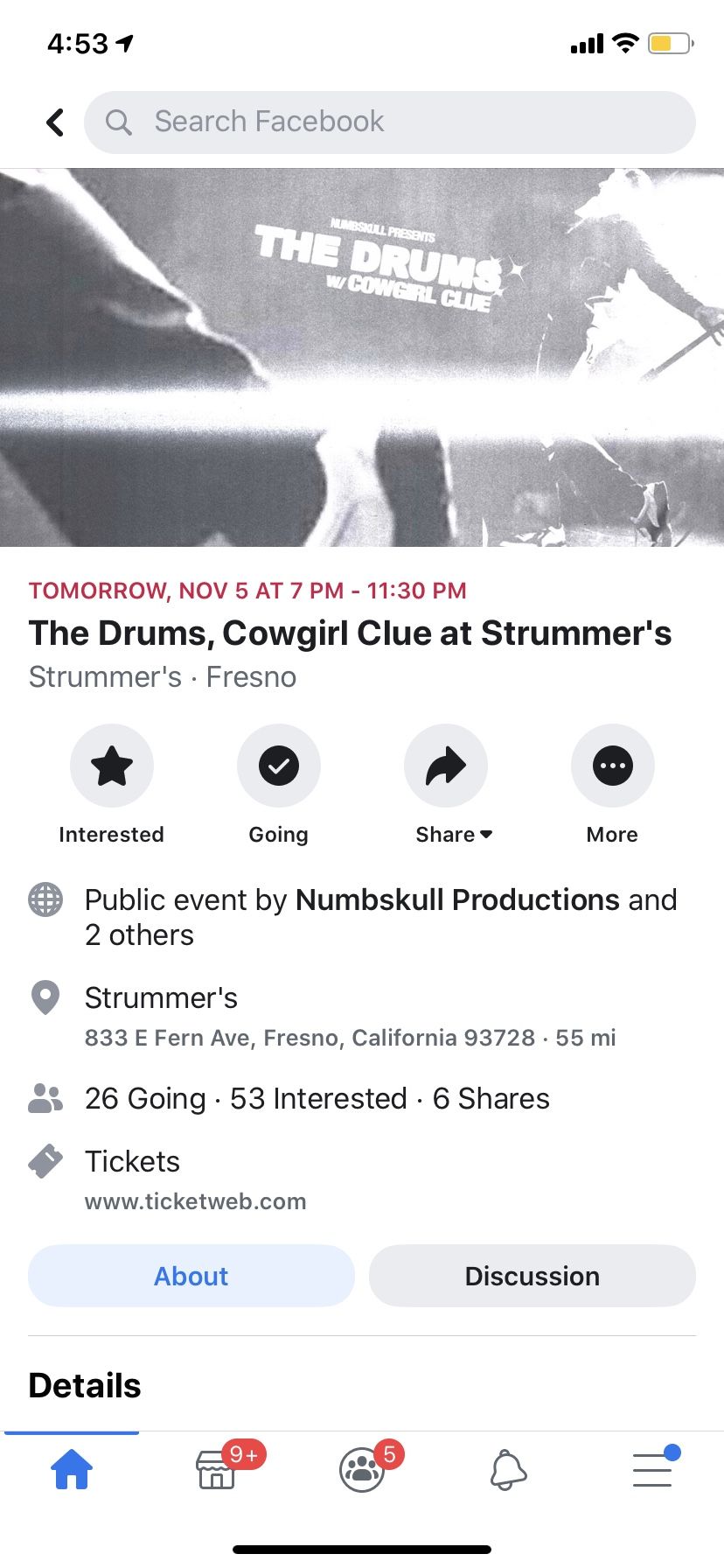 The Drums — Fresno concert