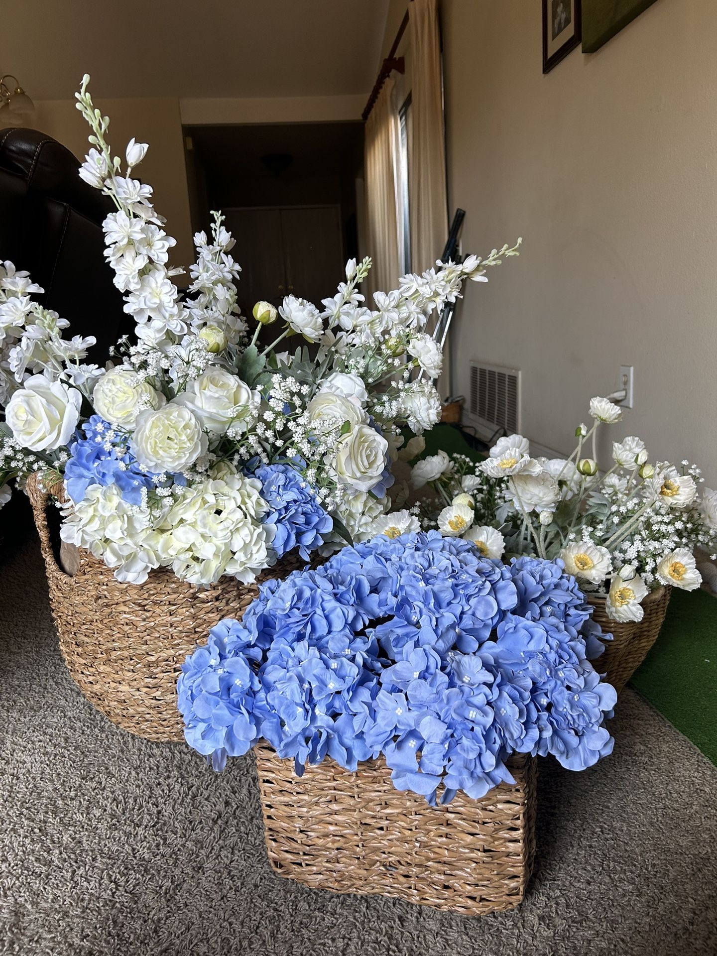 Set Of 3 Artificial Floral Arrangements